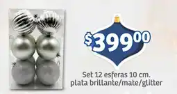 Soriana Mercado Set 12 esferas oferta