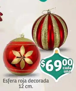 Soriana Mercado Esfera roja decorada oferta