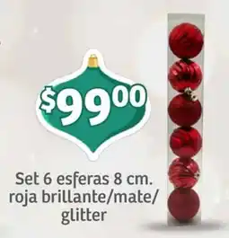Soriana Mercado Set 6 esferas oferta
