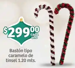 Soriana Mercado Bastón tipo caramelo de tinsel oferta