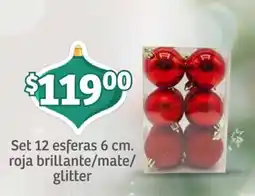 Soriana Mercado Set 12 esferas oferta