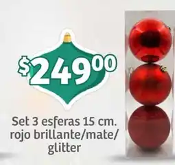 Soriana Mercado Set 3 esferas oferta