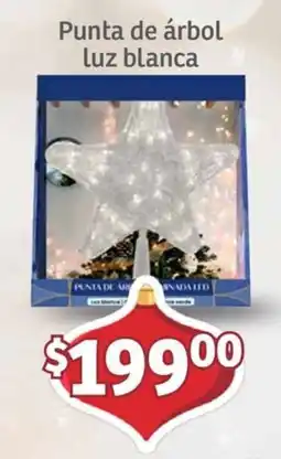 Soriana Mercado Punta de árbol luz blanca oferta
