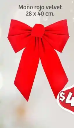 Soriana Mercado Moño rojo velvet oferta