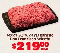 Soriana Híper Don Francisco Selecta Molida 90/10 de res Rancho oferta