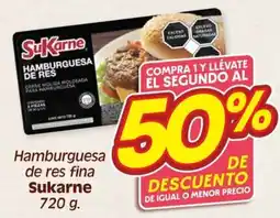 Soriana Híper Sukarne Hamburguesa de res oferta