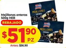 HEB heb mejillones enteros oferta