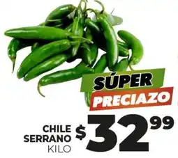 Merco Serrano - chile serrano kilo oferta