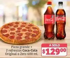 Soriana Híper Coca cola - pizza grande + refrescos oferta
