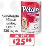 Soriana Híper Pétalo - servitoalla jumbo oferta