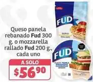 Soriana Híper Fud - queso panela rebanado o mozzarella rallado oferta