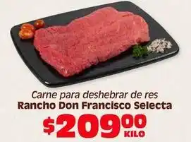Soriana Híper Don francisco - carne para deshebrar de res oferta