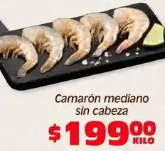 Soriana Híper Camarón mediano sin cabeza oferta