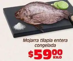 Soriana Híper Mojarra tilapia entera congelada oferta