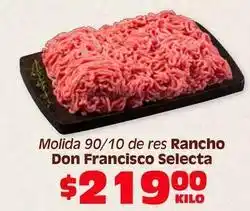 Soriana Híper Don francisco - molida 90/10 de res oferta