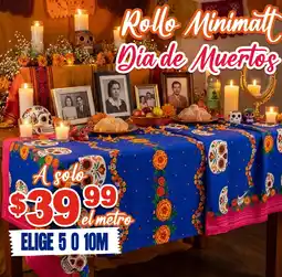 Modatelas Rollo Minimatt Dia de Muertos oferta