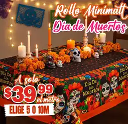 Modatelas Rollo Minimatt Dia de Muertos oferta