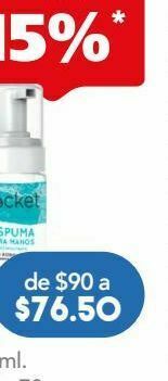 Farmacia San Pablo Pocket espuma manos desinfectante c/50ml oferta