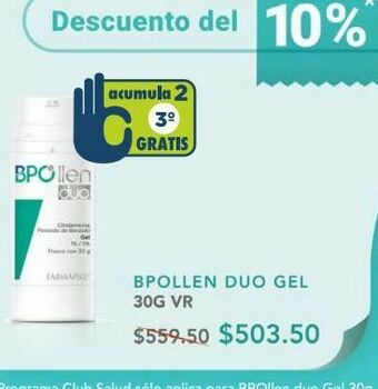 Farmacia San Pablo Bpollen duo gel 1/5% tub c/30 oferta