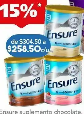 Farmacia San Pablo Ensure suplemento fos fresa lat c/400gr oferta