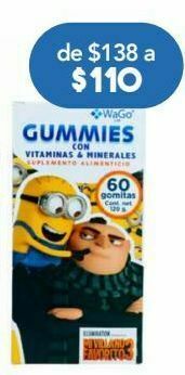 Farmacia San Pablo Gummies minions gms 38mg caj c/60 oferta