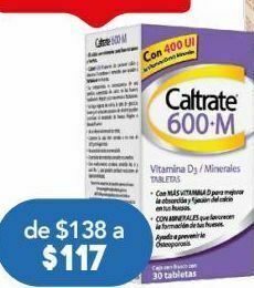 Caltrate 600 m tab 400 uimg fra c/30