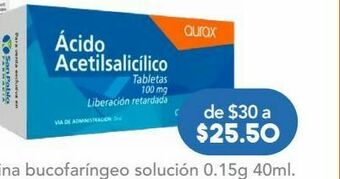 Farmacia San Pablo Acido acetilsal tab 100mg c/30 genvita oferta