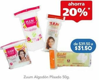 Farmacia San Pablo Zuum algodon plisado bol c/50gr oferta