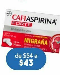 Cafiaspirina forte tab 650mg caj c/24