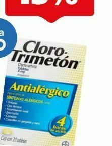 Cloro trimeton tab 4mg caj c/20