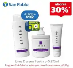 Farmacia San Pablo San Pablo Linea D crema liquida ph5 oferta