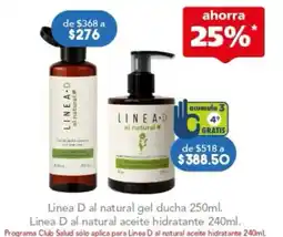 Farmacia San Pablo Linea D al natural gel ducha oferta