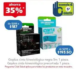 Farmacia San Pablo Goplus cinta kinesiológica negra oferta