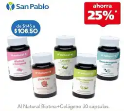 Farmacia San Pablo San Pablo Al Natural Biotina+Colágeno oferta
