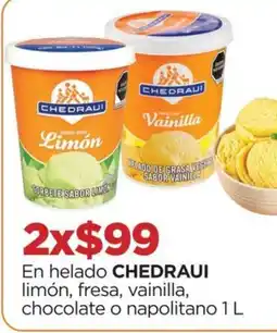 Chedraui chedraui helado limón fresa vainilla chocolate o napolitano oferta