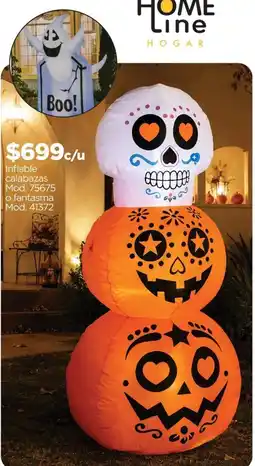 Chedraui Home Line Hogar Inflable calabazas o fantasma oferta