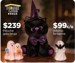 Chedraui Home Line Hogar Peluche gato bruja oferta