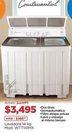 Chedraui Continental Lavadora oferta