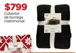 Chedraui Home Line Cobertor de borrega matrimonial oferta