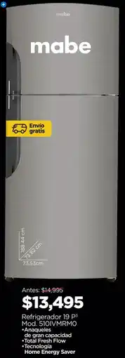 Chedraui mabe refrigerador 19 p3 oferta
