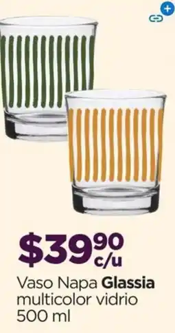 Chedraui Glassia Vaso Napa multicolor oferta