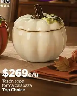 Chedraui Top Choice Tazón sopa forma calabaza oferta