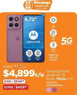 Chedraui motorola moto g17 oferta