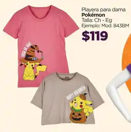 Chedraui Pokémon Playera para dama oferta