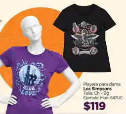 Chedraui Los Simpsons Playera para dama oferta