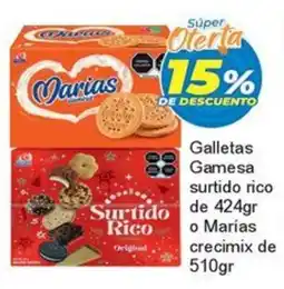 Merza Galletas Gamesa surtido rico o Marías crecimix oferta
