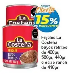 Merza La Costeña frijoles bayos refritos oferta