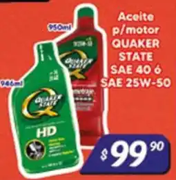 El Florido Quaker State Aceite p/motor SAE 40 6 SAE 25W-50 oferta