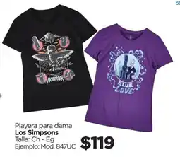 Chedraui Los Simpsons Playera para dama oferta