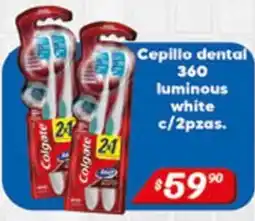 El Florido Colgate Cepillo dental 360 luminous white oferta